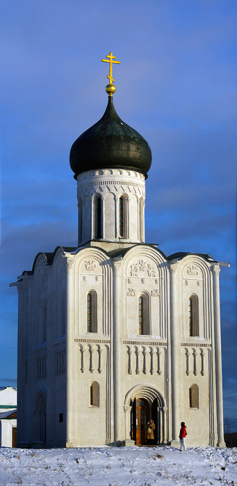 Храм покрова на нерли ночью фото