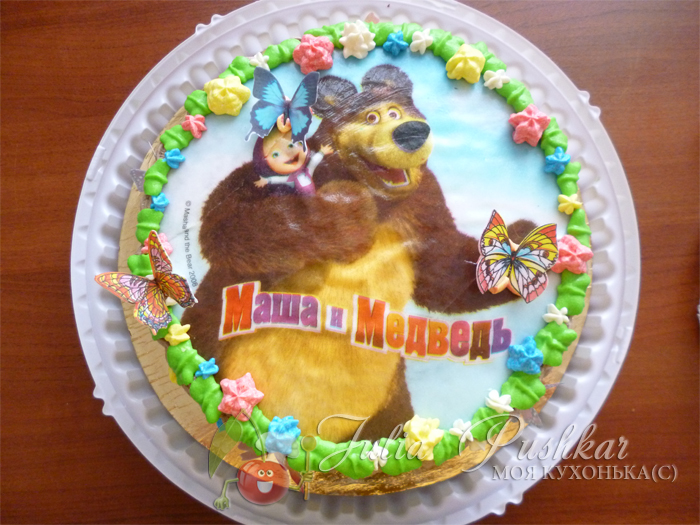 Торт Маша и медведь на день рождения рецепт с фото пошагово