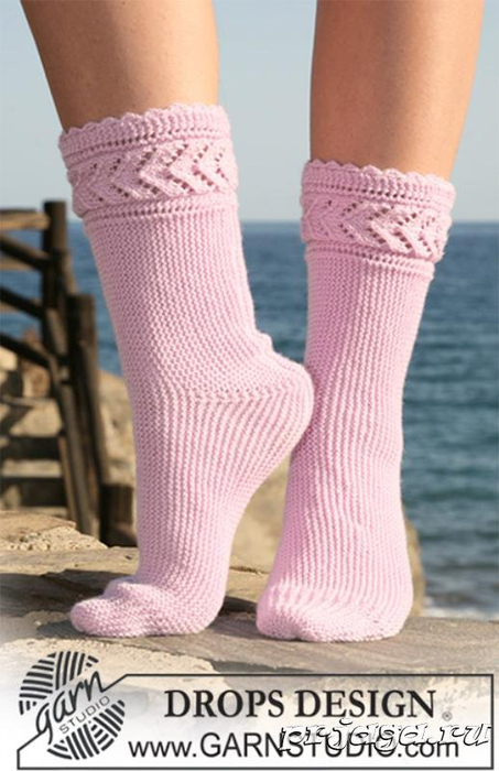 Схема вязанных ажурных носков