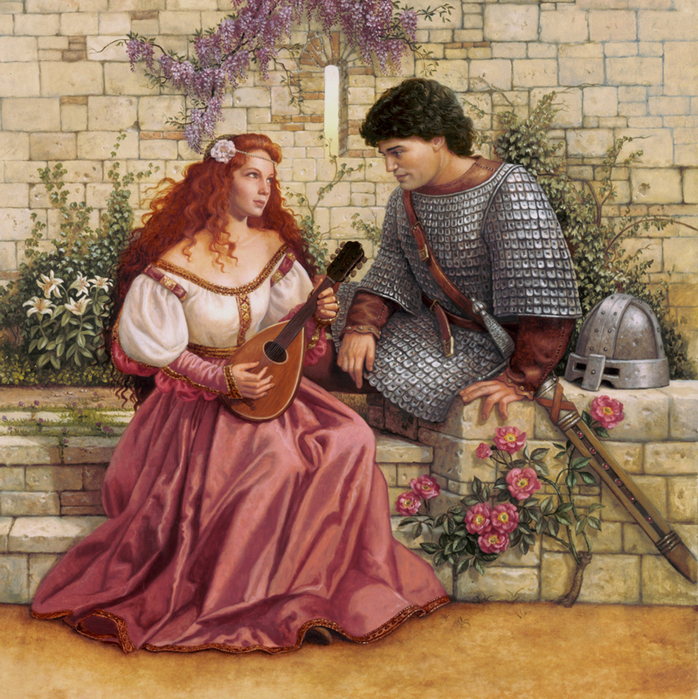 Guinevere and lancelot (698x699, 615Kb)