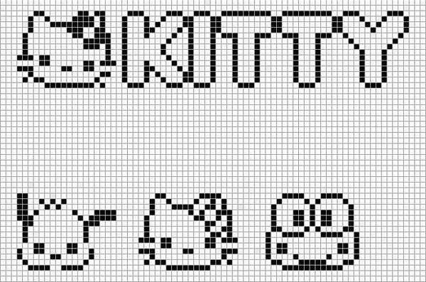 Схема на фенечку с хеллоу китти