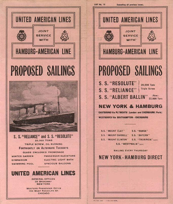 United American Lines booklet