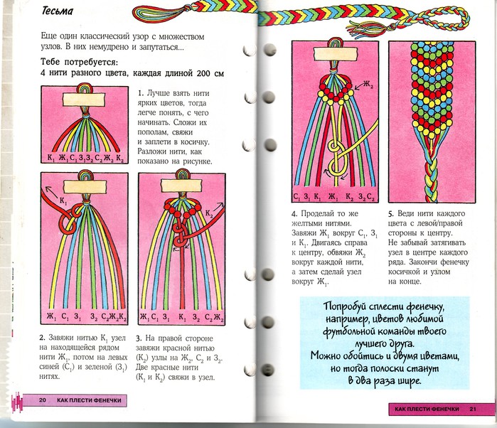 Как плечти красивые фенечки: понятные схемы плетения
