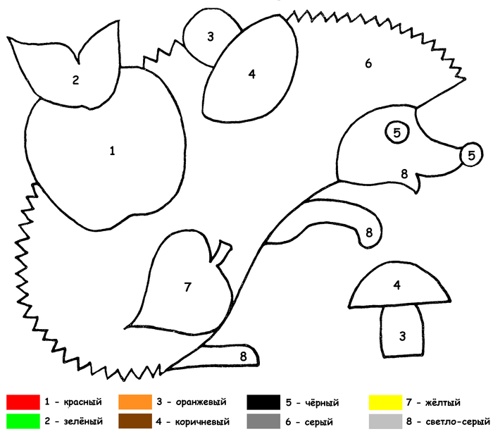 Ёжик, раскраски для детей, 100 штук. Распечатайте онлайн!