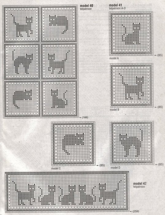 схема кошки спицами