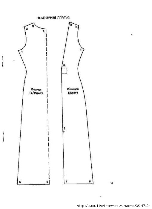 Выкройка платья и пошив одежды для мягкой куклы ГДР