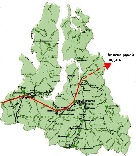 Пуровский район карта