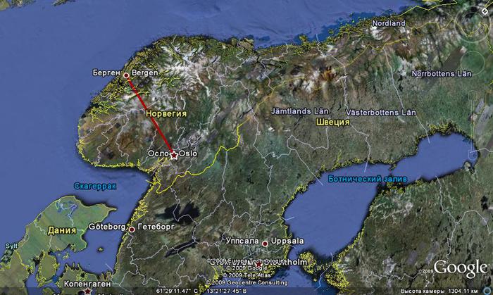 Берген норвегия на карте. Берген Осло маршрут. Железная дорога Осло берген карта.