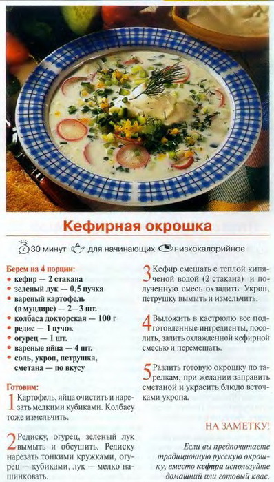 Окрошка на кефире рецепт классическая с колбасой и картофелем пошагово с фото
