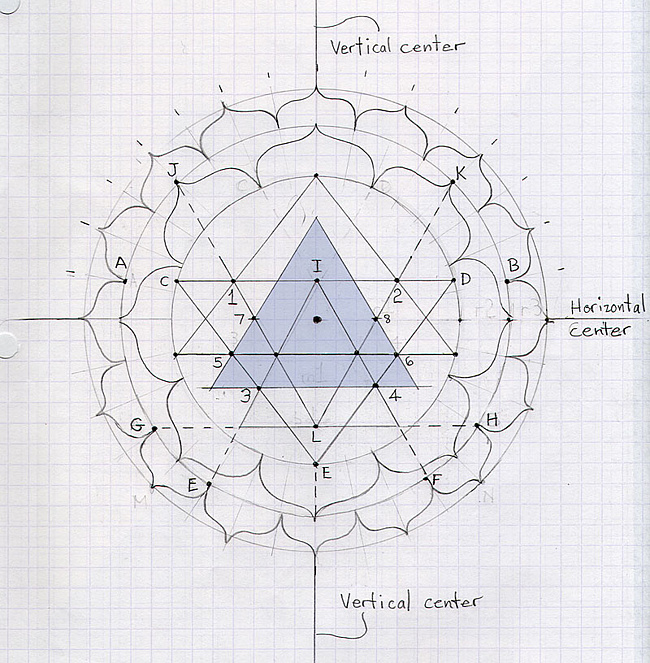 Шри янтра как нарисовать