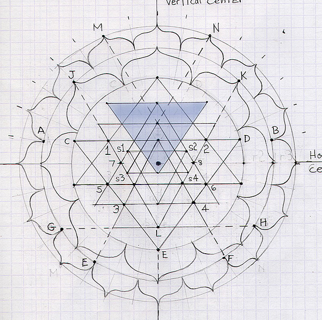 Шри янтра как нарисовать