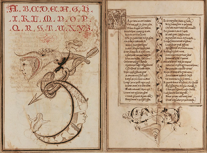 Страницы старинных книг были украшены рисунками
