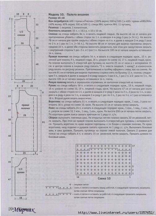 Цветовая схема пальто