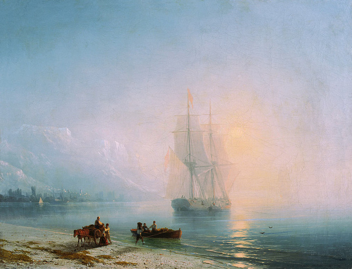 Пушкин на берегу черного моря картина айвазовского