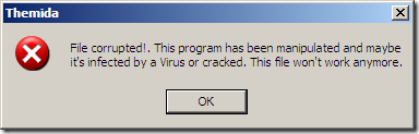File corrupted this program has been. Themida. File corrupted this program has been manipulated and. Themida 3.1. Oreans Themida.
