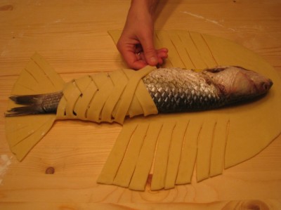 Плетенка для рыбного пирога