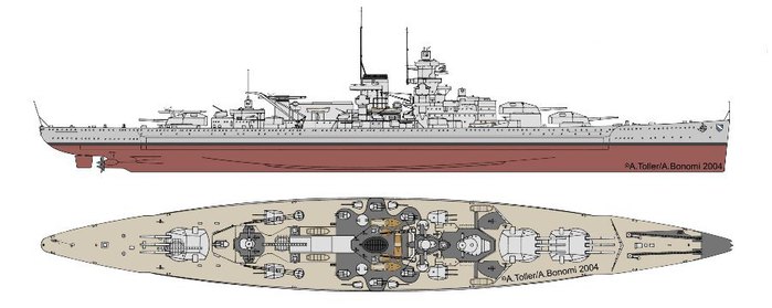 Линкор гнейзенау чертежи