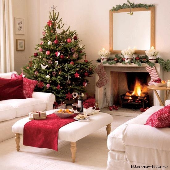 Самые красивые рождественские идеи. Елки в интерьере (53) (550x550, 177Kb)