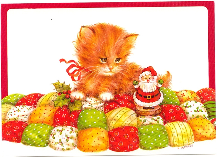kitten-quilt-and-santa-card (700x506, 258Kb)