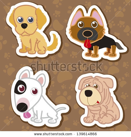 stock-vector-illustration-of-four-cartoon-cute-dog-collection-139614866 (450x470, 129Kb)