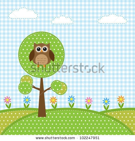 stock-vector-owl-on-tree-and-flowers-102247951 (450x470, 158Kb)