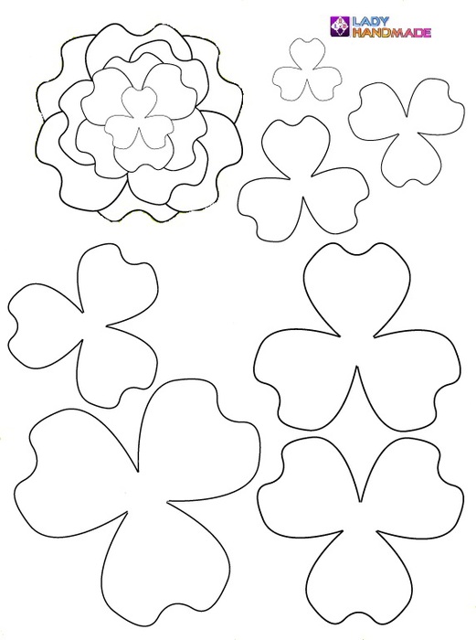 Шаблоны цветов из бумаги. Обсуждение на LiveInternet - Российский СервисОнлайн-Дневников