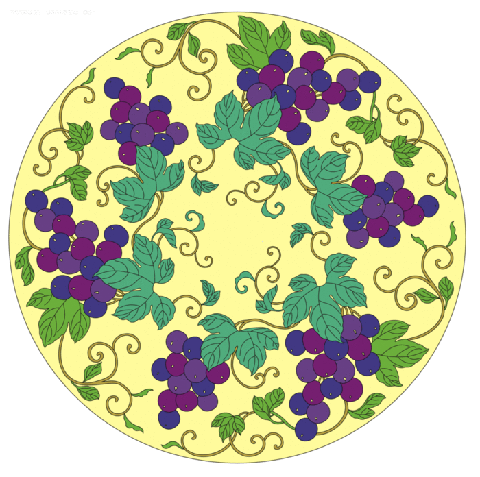 Grape ornament (700x696, 151Kb)