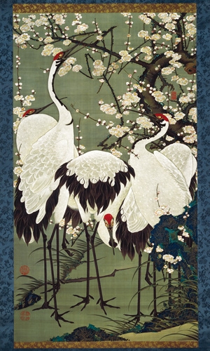 Plum Blossoms and Cranes, c. 1761–1765 (300x500, 171Kb)