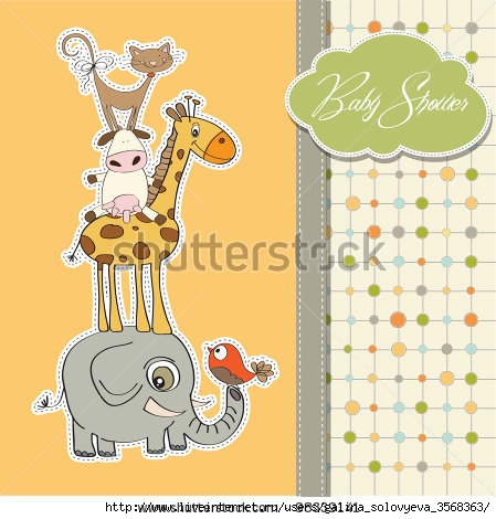 stock-vector--baby-shower-card-with-funny-pyramid-of-animals-98339141 (449x470, 128Kb)