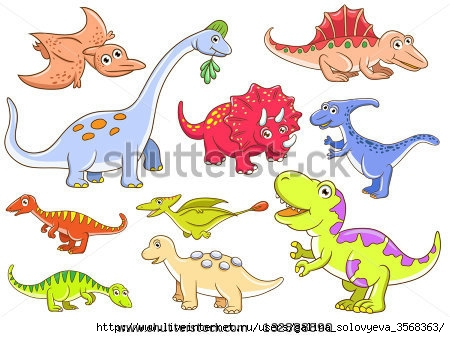 stock-vector-cute-dinosaurs-eps-file-simple-gradients-no-effects-no-mesh-no-transparencies-all-in-132888890 (450x338, 122Kb)