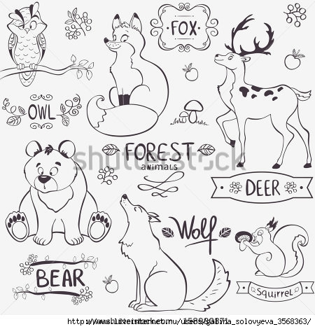 stock-vector-illustration-set-of-cute-animals-of-the-forest-with-design-names-158980871 (450x470, 141Kb)