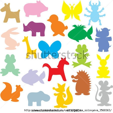 stock-vector-silhouettes-of-animals-43359604 (450x448, 108Kb)