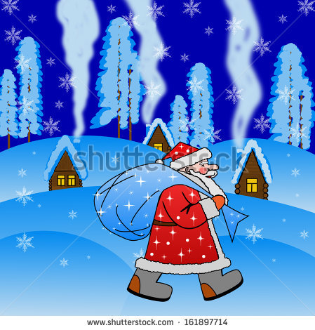 stock-photo-santa-claus-with-the-sack-of-gifts-on-a-background-winter-landscape-161897714 (449x470, 78Kb)