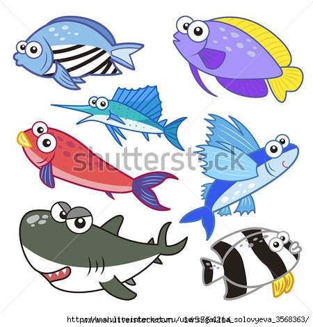 stock-vector-cartoon-sea-animals-set-with-white-background-145554214 (450x470, 131Kb)