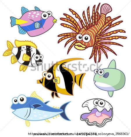 stock-vector-cartoon-sea-animals-set-with-white-background-145554379 (450x470, 147Kb)