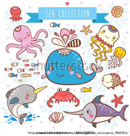 stock-vector-sea-animals-collection-164450021 (450x470, 175Kb)