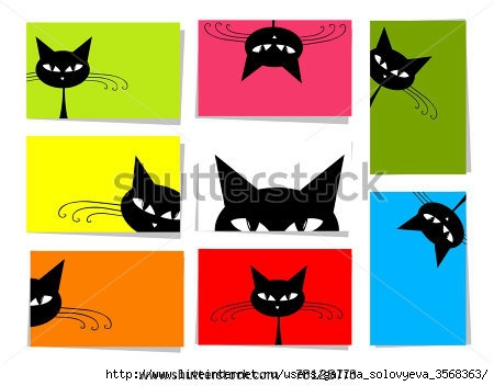 stock-vector-set-of-funny-cats-cards-for-your-design-with-place-for-your-text-78128773 (450x352, 75Kb)