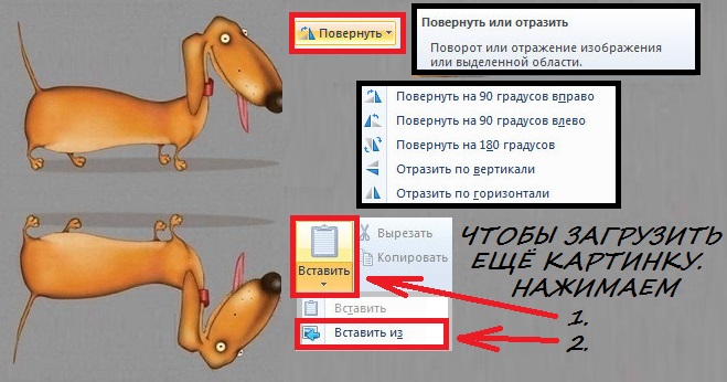 Отразить по вертикали. Повернуть или отразить. Загрузила в Раинт 3 д картинку/ как поменять местами обозначения.