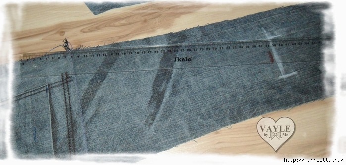 Как сшить жилет из старых джинсов (13) (700x334, 189Kb)