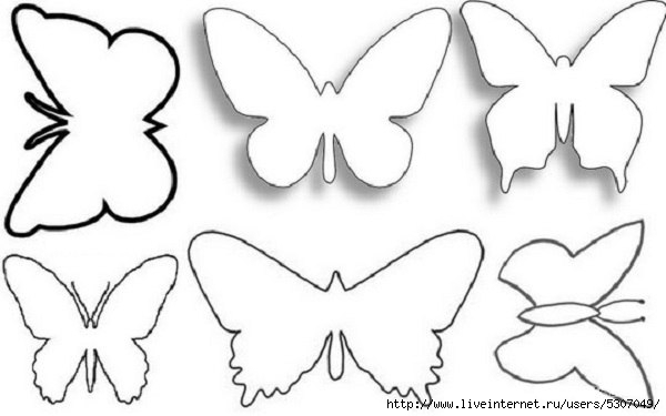 Бабочки для Вырезания из Бумаги Разных Размеров. Ажурные бабочки