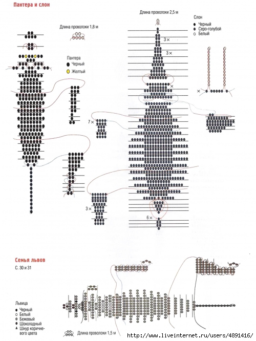 Схема-плетения-из-бисера-пантеры-и-слона (500x666, 207Kb)
