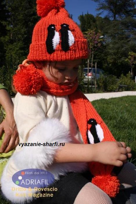 detskaya-vyazanaya-shapka-i-sharf-s-pingvinami (468x700, 53Kb)