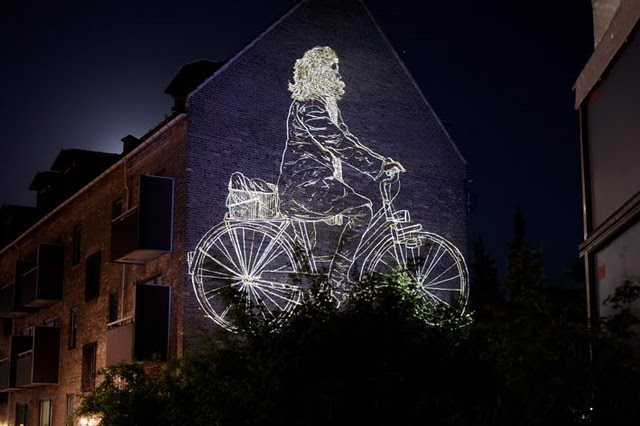 картинка на ночь велосипед