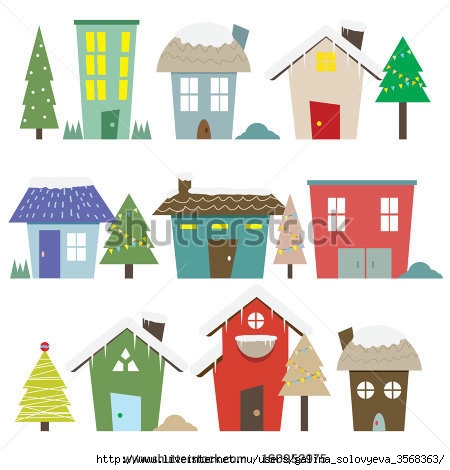 stock-vector-snow-house-160952975 (450x470, 101Kb)