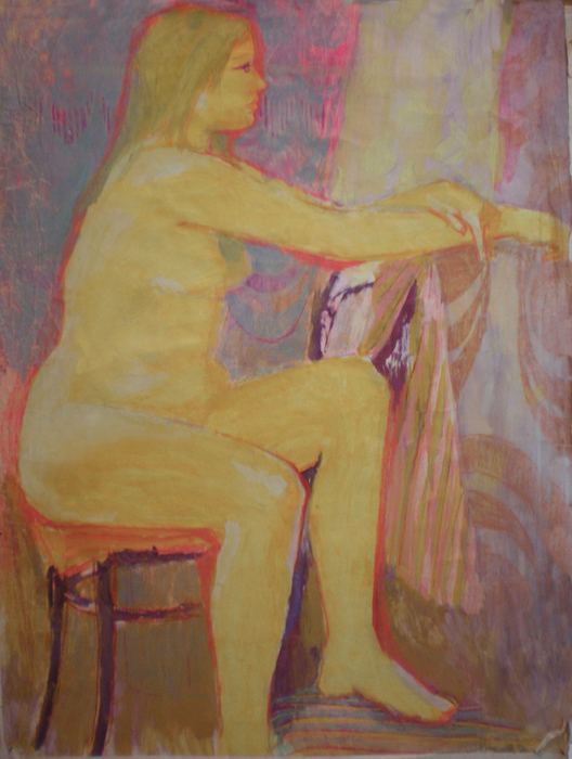 Portrait of a man in a national costume. 80x100. Paper, gouache and pencil (528x700, 409Kb)