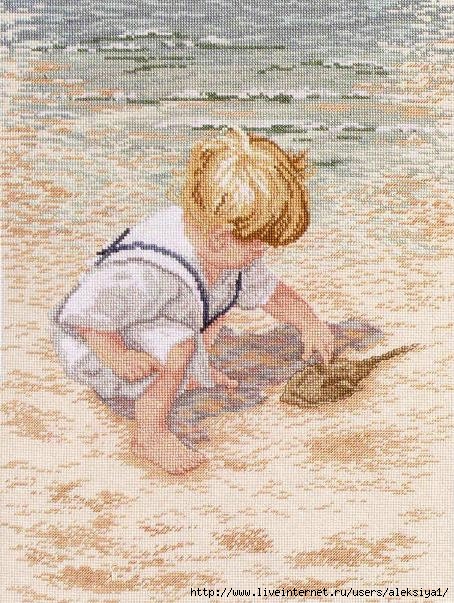 Janlynn 029 047 Boy With Horseshoe Crab (454x603, 257Kb)