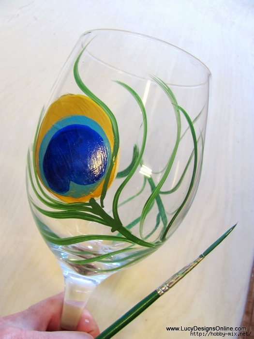 peacock wine glasses 009 (525x700, 216Kb)