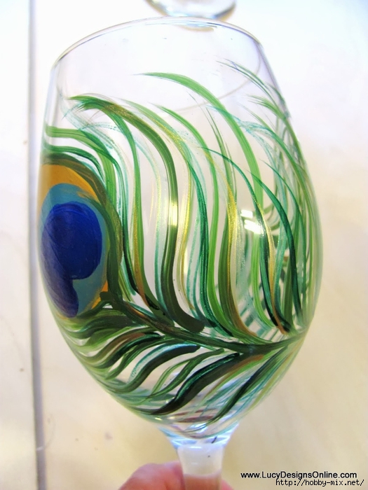 peacock wine glasses 022 (525x700, 227Kb)