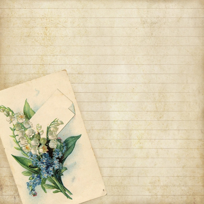 8x8 lined floral notecard paper ~ lilac-n-lavender (700x700, 339Kb)