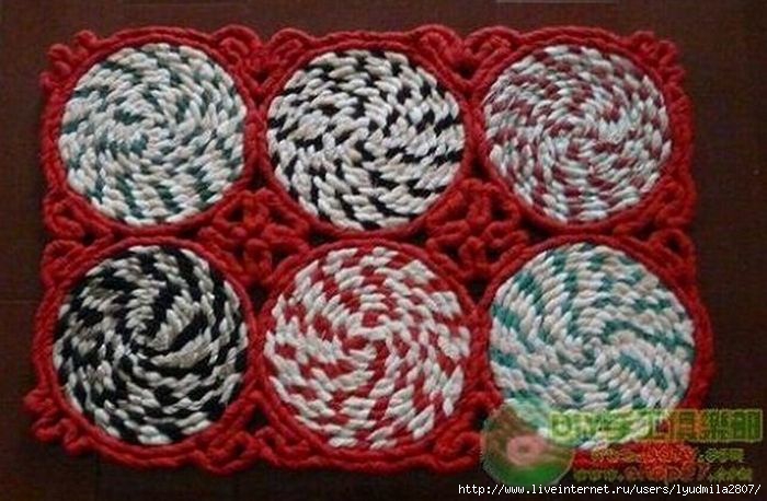 Вязание ковров из шнура крючком: схемы с пошаговыми инструкциями